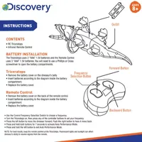 Discovery Kids RC Triceratops LED Infrared Remote Control Toy