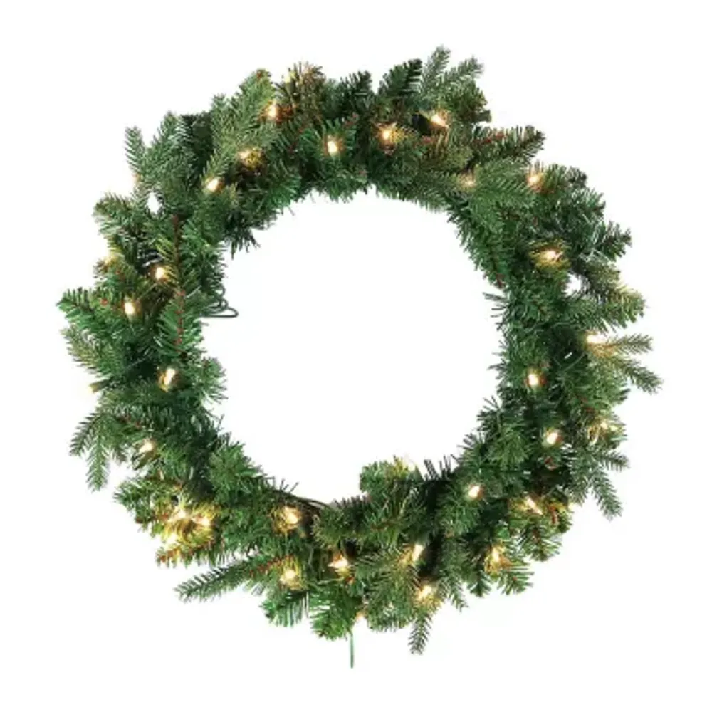 Kurt Adler Clear Pine Indoor Christmas Wreath