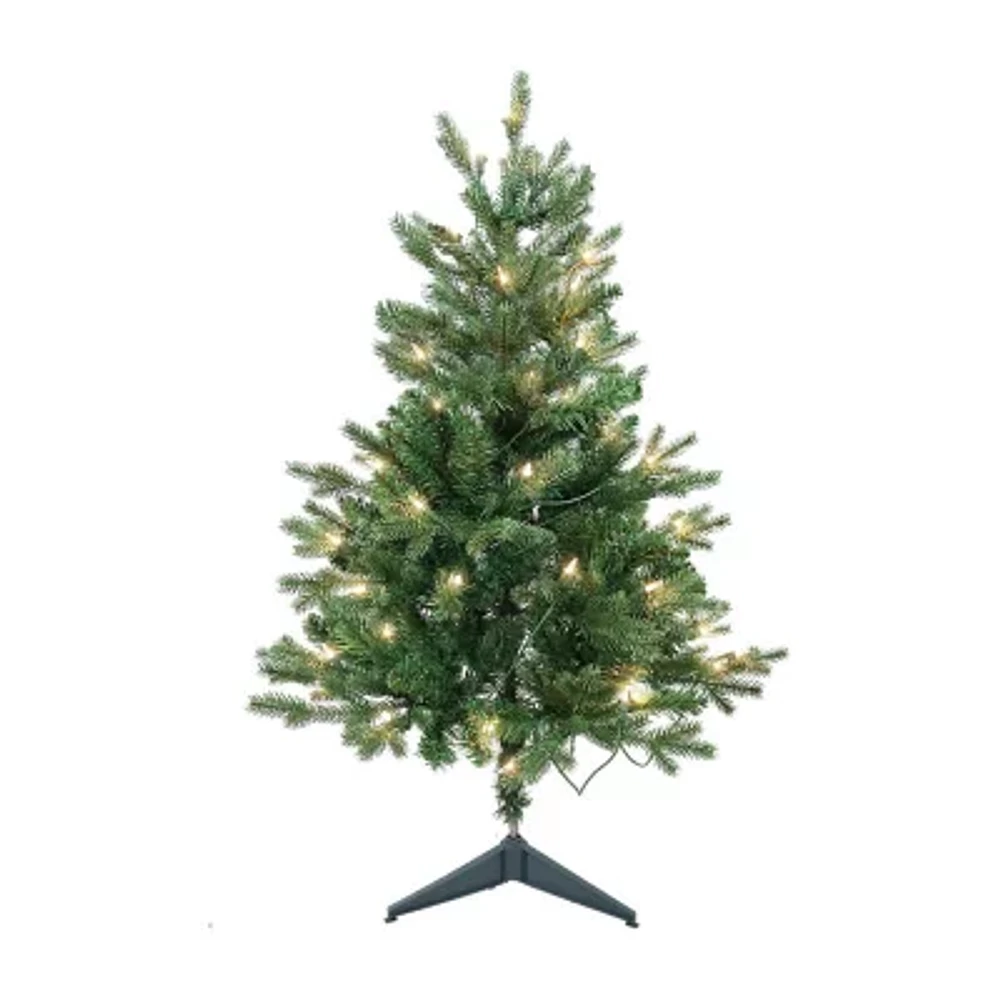 Kurt Adler 3-Foot Pre-Lit Clear Incandescent Jackson Pine Tree