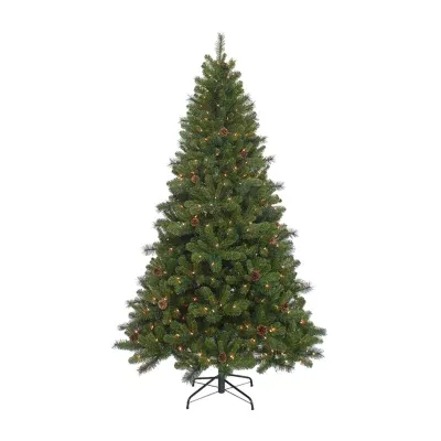Kurt Adler 7 1/2 Foot Pre-Lit Pre-Decorated Spruce Christmas Tree