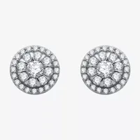 1 CT. T.W. Mined White Diamond 10K White Gold 9.9mm Round Stud Earrings