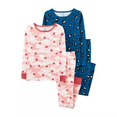 Carter's Little & Big Girls 4-pc. Pant Pajama Set