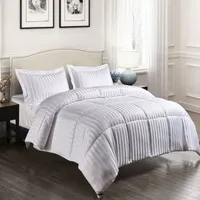 Kathy Ireland Microfiber Damask Midweight Down Alternative Comforter