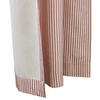 Ticking Stripe Energy Saving Light-Filtering Rod Pocket Set of 2 Curtain Panel