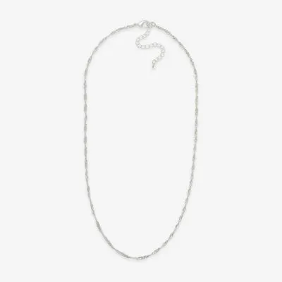 Mixit Hypoallergenic Silver Tone Inch Chain Necklace