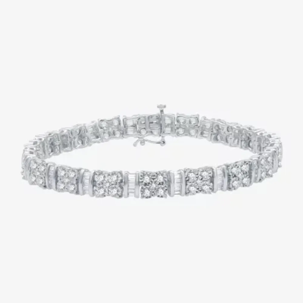 H-I / I1) CT. T.W. Lab Grown Diamond 10K White Gold 7. Inch Tennis Bracelet