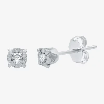 Diamond-Accent 10K Gold Stud Earrings