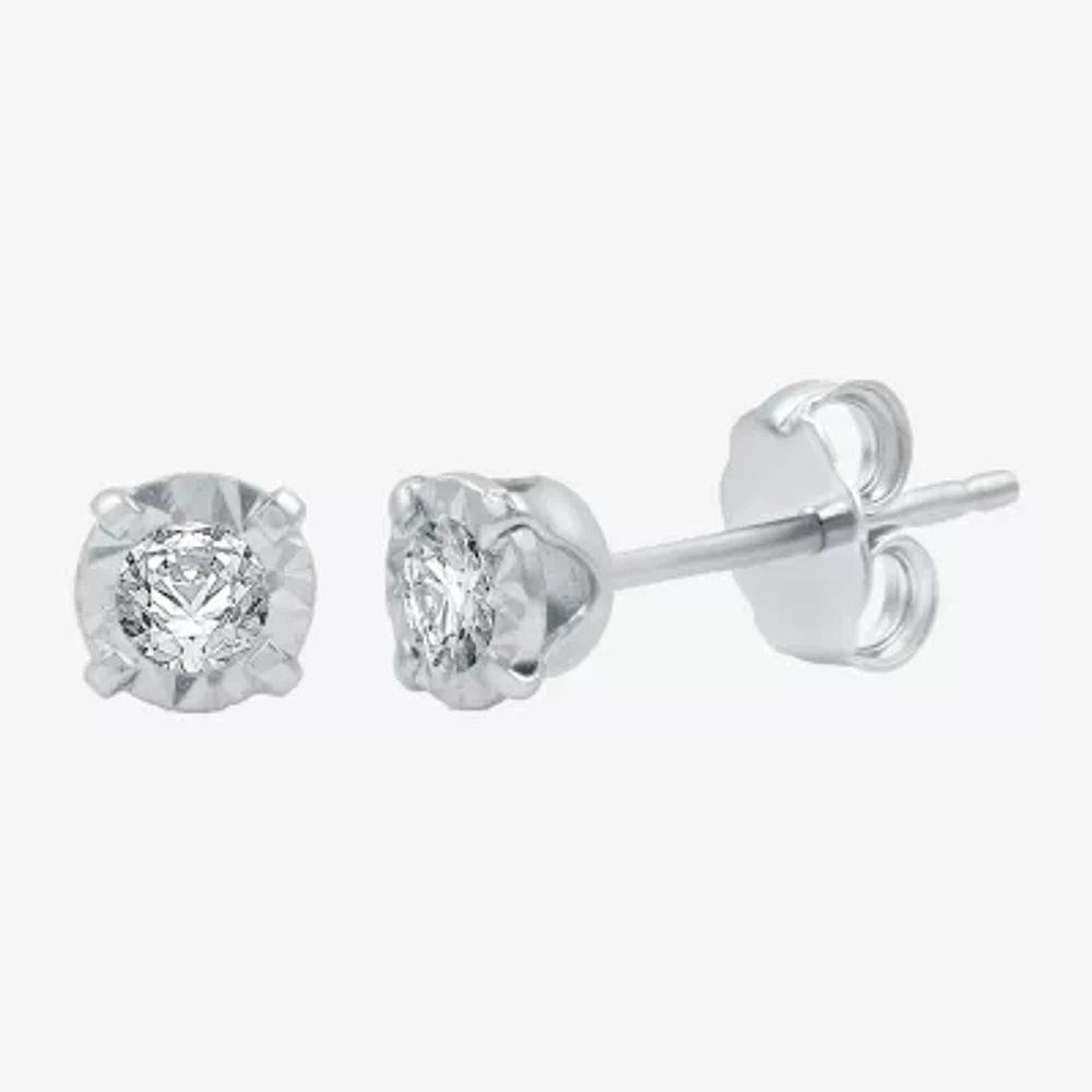 1/8 CT.T.W. Natural Diamond 10K Gold Stud Earrings