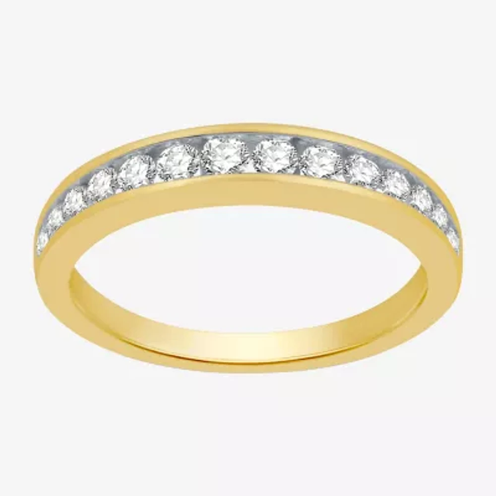 1/2 CT. T.W. Diamond 10K Gold Wedding Band