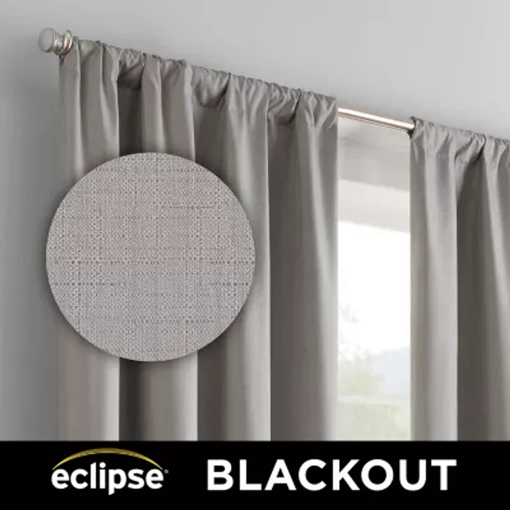 Eclipse Kendall Blackout Rod Pocket Single Curtain Panel