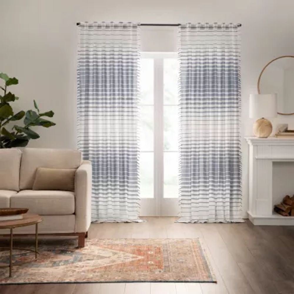 Mercantile Amari Light-Filtering Rod Pocket Single Curtain Panel