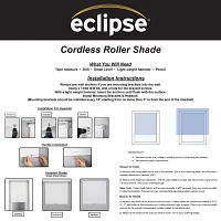 Eclipse Arbor Energy Saving Cordless Blackout Roller Shade