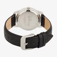 Disney Mickey Mouse Mens Black Leather Strap Watch Wds000403