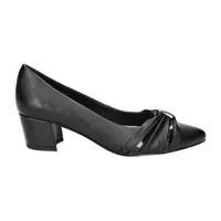 Easy Street Womens Millie Pointed Toe Block Heel Pumps