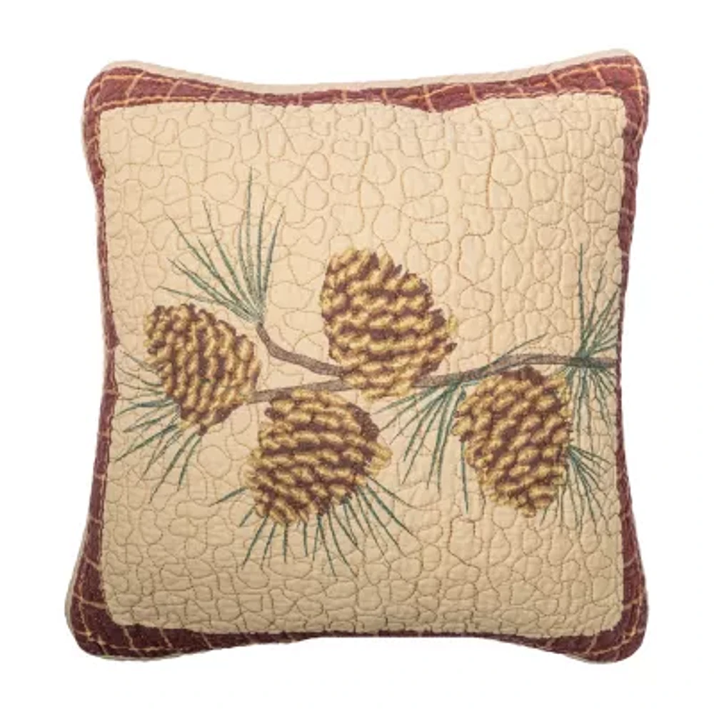 Donna Sharp Pine Lodge Square Throw Pillow