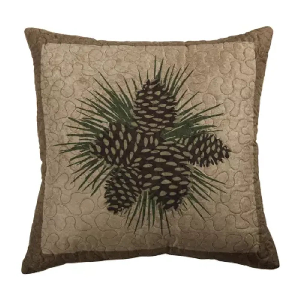 Donna Sharp Antique Pine Square Throw Pillow