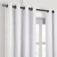 Fieldcrest Heritage Allegria Energy Saving Embroidered 100% Blackout Grommet Top Single Curtain Panel