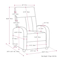 Oren Curved Slope-Arm Recliner