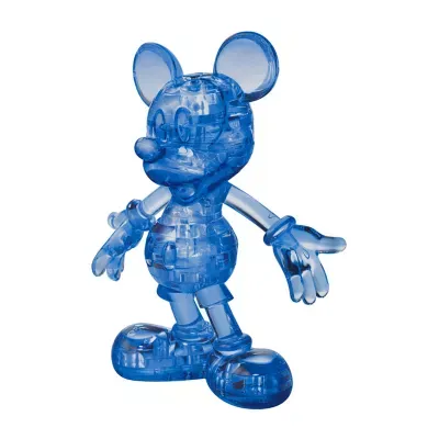 Bepuzzled 3d Crystal Puzzle - Disney Mickey Mouse (Dark Blue): 37 Pcs Puzzle