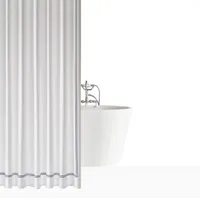 Fieldcrest Border Stripe Navy Shower Curtain