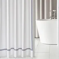 Fieldcrest Border Stripe Navy Shower Curtain