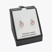 Sparkle Allure Crystal Pure Silver Over Brass Drop Earrings