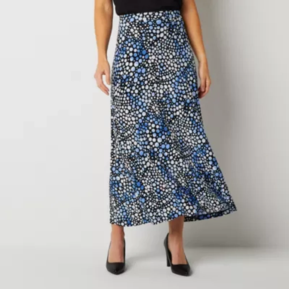 Black Label by Evan-Picone Womens Mid Rise Maxi Skirt