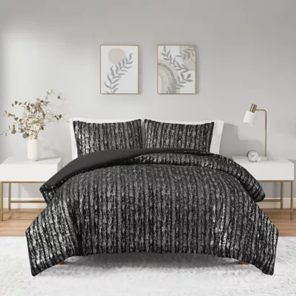 Intelligent Design Alaia Faux Fur Duvet Cover Set