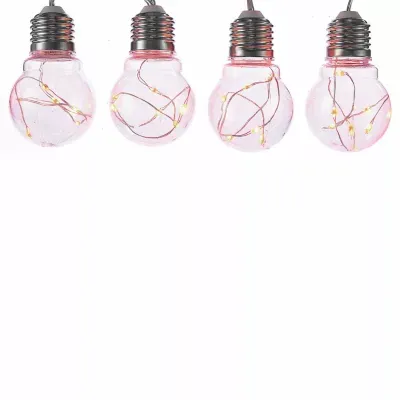 Kurt Adler Battery-Operated: Edison Bulb Color-Changing LED Fairy Light Set