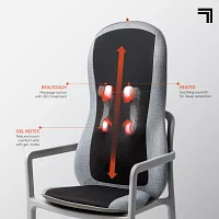 Sharper Image Smartsense Shiatsu Realtouch Chair Pad with Heat Massager