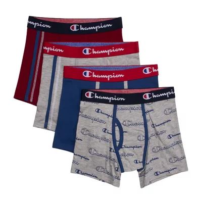 Champion Big Boys 4 Pack Boxer Briefs