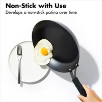 OXO Black Steel 8" Frying Pan with Silicone Sleeve