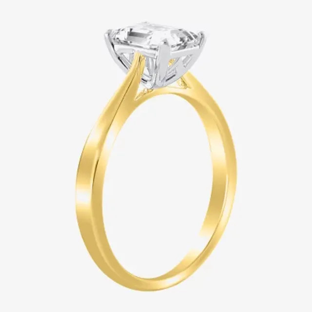 Solitaire Ring (G-H / Si1-Si2) Womens 2 CT. T.W. Lab Grown White Diamond  14K Gold Round Solitaire Engagement Ring - JCPenney