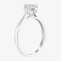 (H-I / Si2) Womens 1/2 CT. T.W. Lab Grown White Diamond 10K Gold Pear Solitaire Engagement Ring