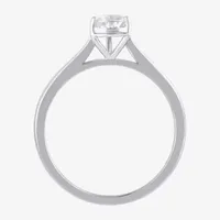 (H-I / Si2) Womens 1/2 CT. T.W. Lab Grown White Diamond 10K Gold Pear Solitaire Engagement Ring