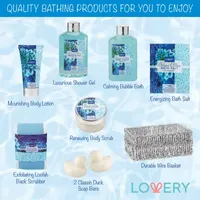 Lovery Ocean Bliss Bath Set - 10pc Home Spa Kit