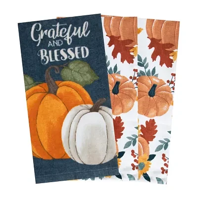 Ritz Grateful Pumpkin 3-pc. Kitchen Towels