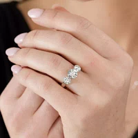 Floating Diamonds (F / Vs2) Womens CT. T.W. Lab Grown White Diamond 14K Gold 3-Stone Engagement Ring