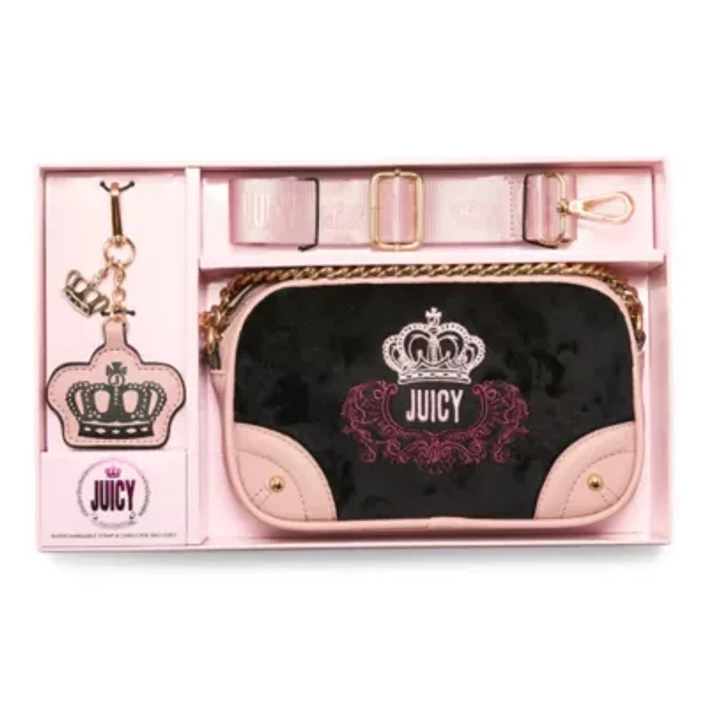 Juicy By Couture Velour Gift Set Crossbody Bag