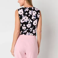 Black Label by Evan-Picone Womens Cowl Neck Sleeveless Blouse