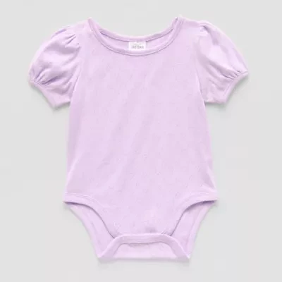 Okie Dokie Baby Girls Round Neck Short Sleeve Bodysuit