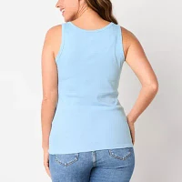 St. John's Bay Womens Scoop Neck Sleeveless Tank Top