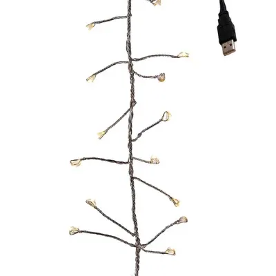 Kurt Adler 180-Light 6-Foot Usb Fairy LED Cluster Lights String Lights