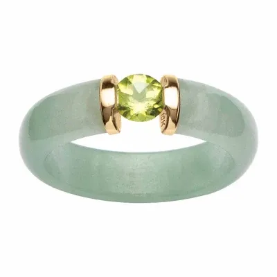 5MM Genuine Jade 10K Gold Band