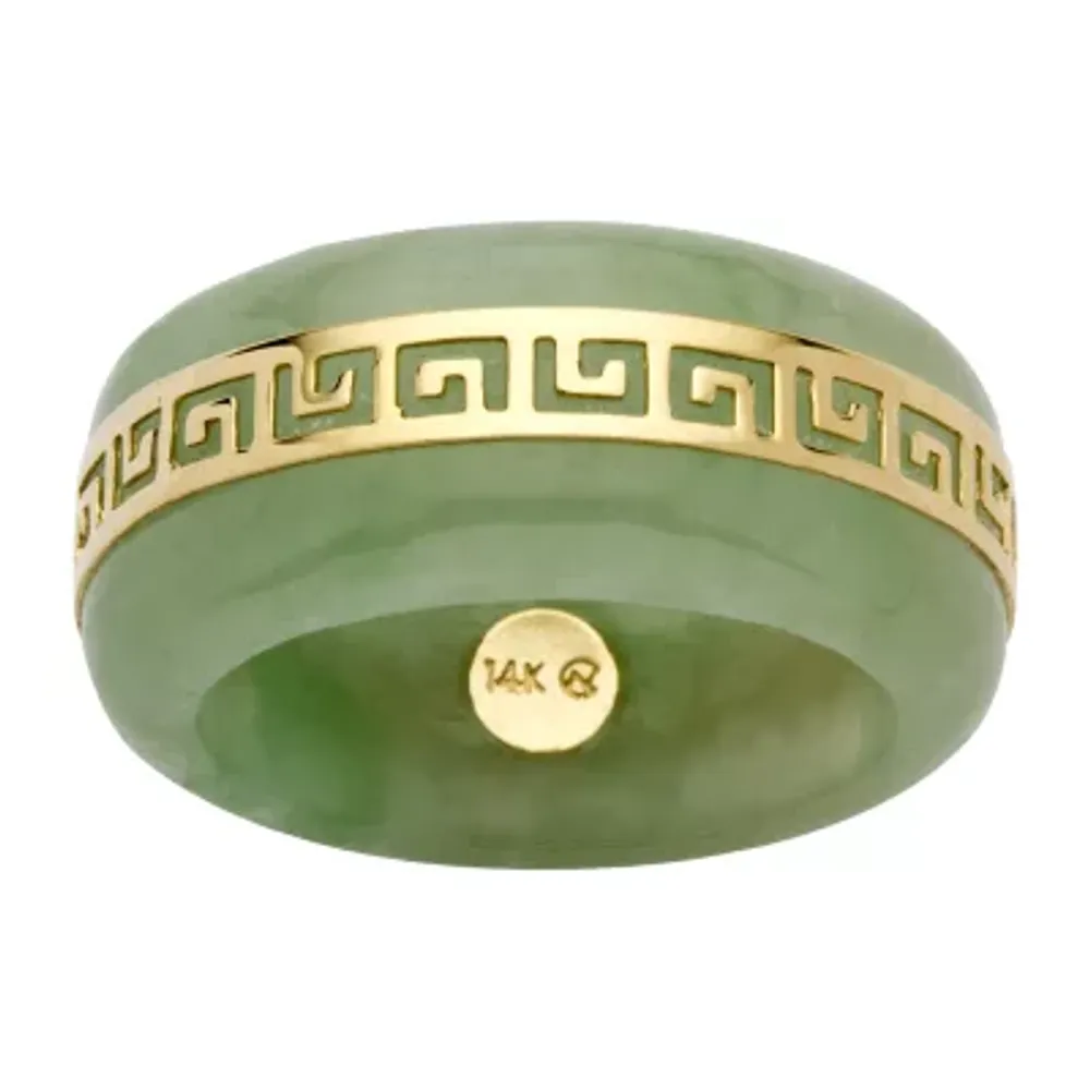 9M Genuine Jade 14K or 10k Gold Band