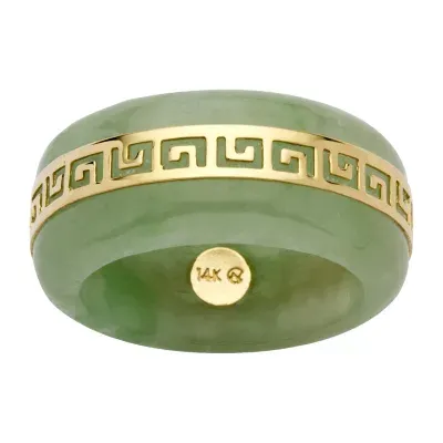 9M Genuine Jade 14K or 10k Gold Band