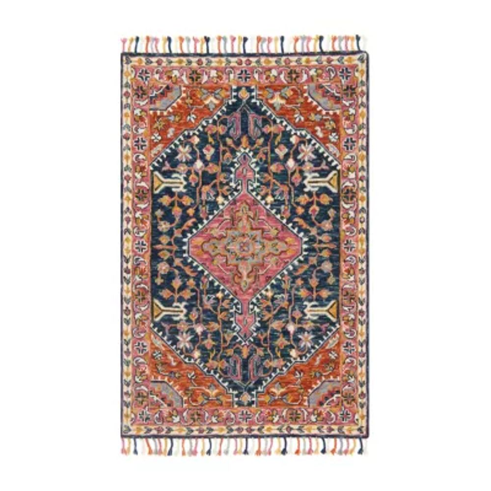 Loloi Zharah Hooked Rectangular Rugs & Floor Coverings Indoor Accent