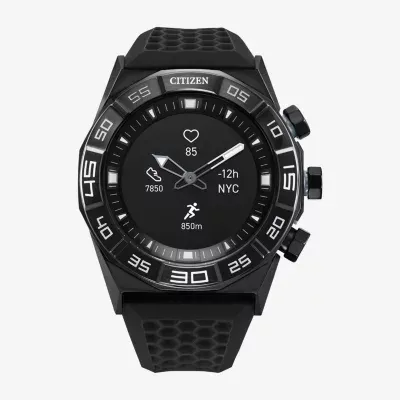 Citizen CZ Smart Heart Rate Hybrid Smartwatch 44mm Silicone Strap Watch