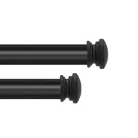 Deco Window 2-Pack Basics Endcap 1 Curtain Rod