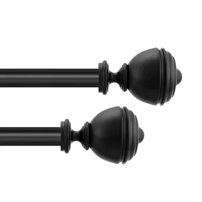 Deco Window 2-Pack Basics Urn 1 Curtain Rod